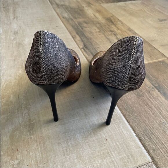 Banana Republic Hello Sole Mate Gold Metallic Heels size 6 Glitter Stiletto Pump - Picture 6 of 12